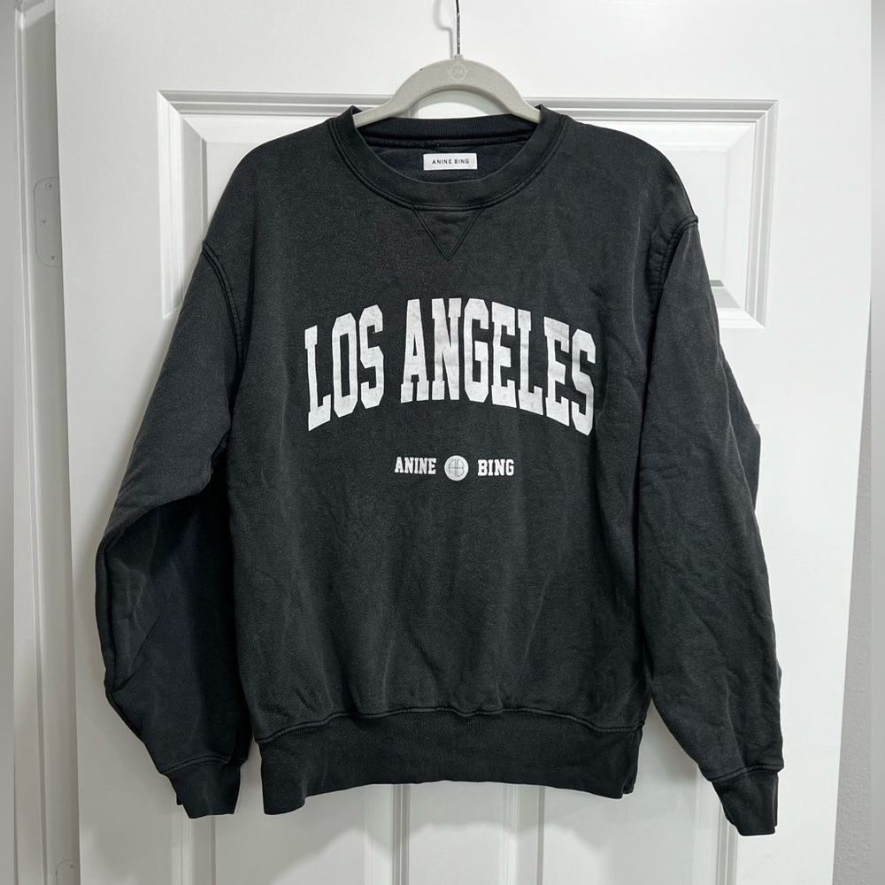 Anine Bing Los Angeles Dark Grey Sweatshirt